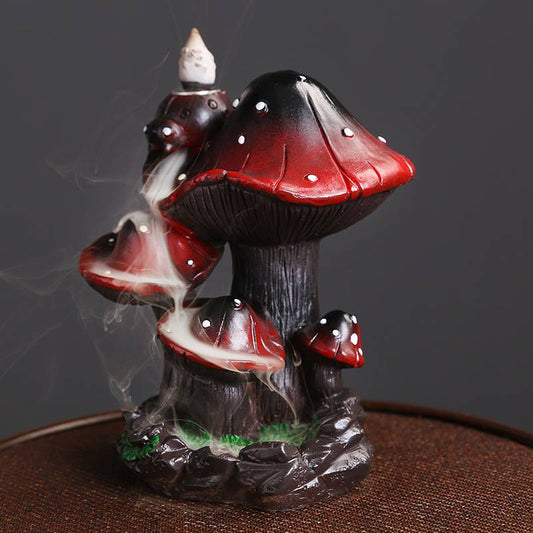 Mushroom Polyresin Backflow Cone - Incense Burner