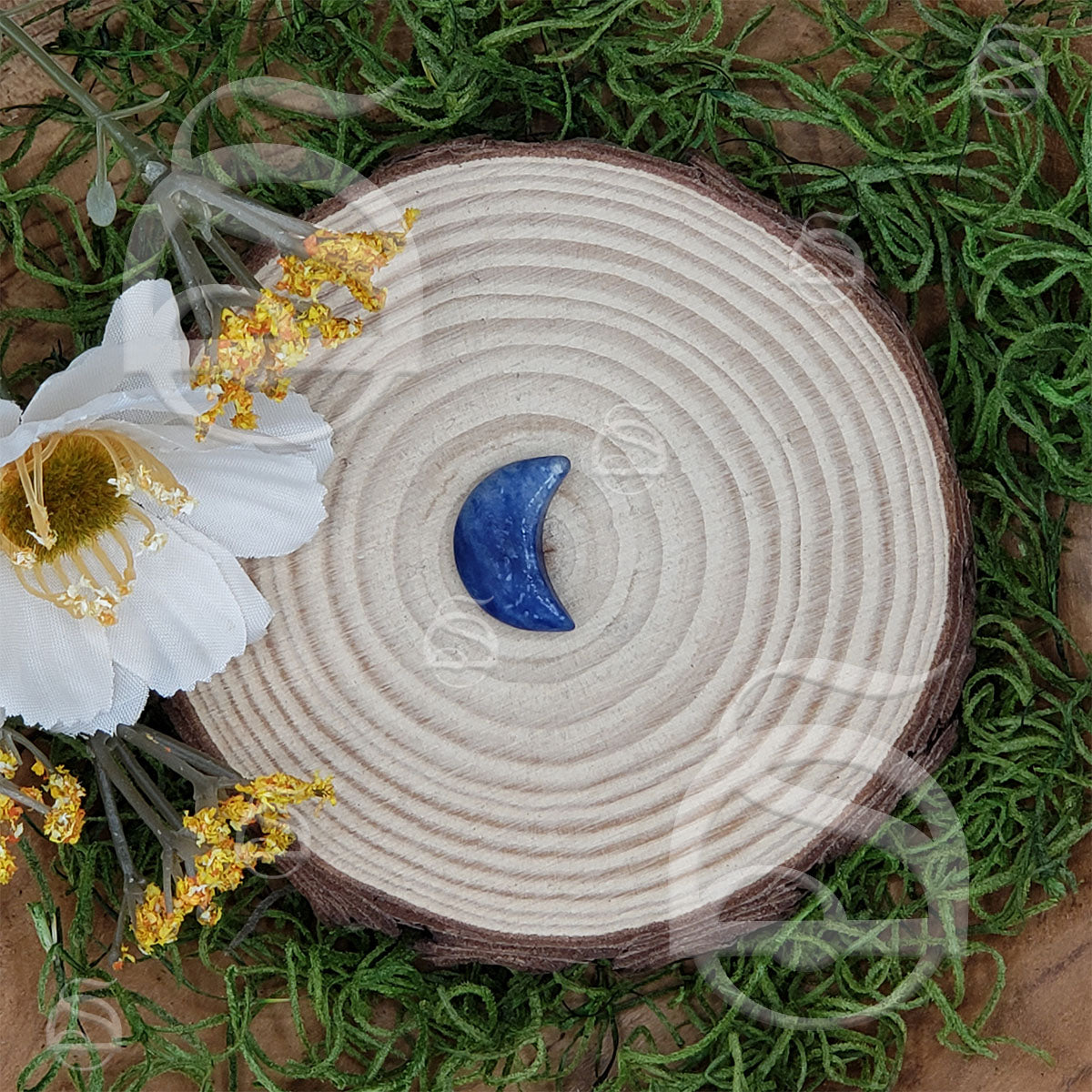 Polished Moon Small - Blue Aventurine