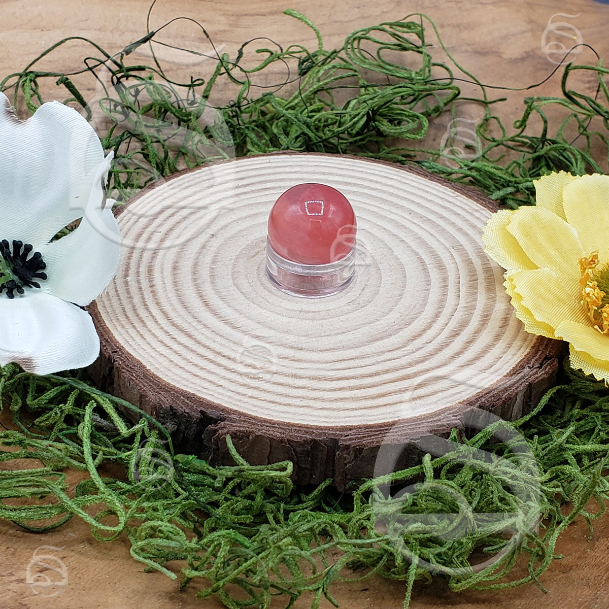 Stone Mini Sphere - Cherry Quartz