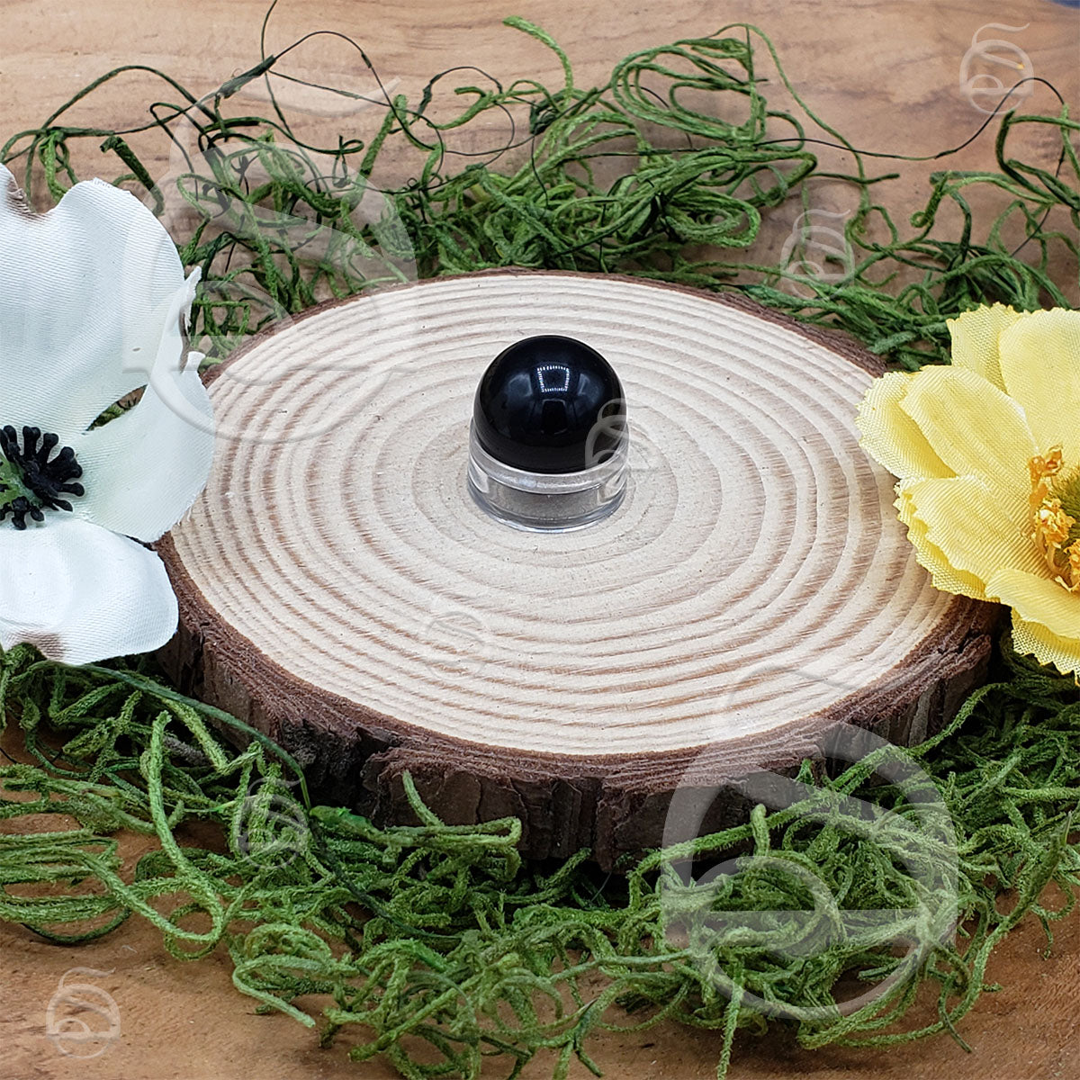Stone Mini Sphere - Obsidian, Black