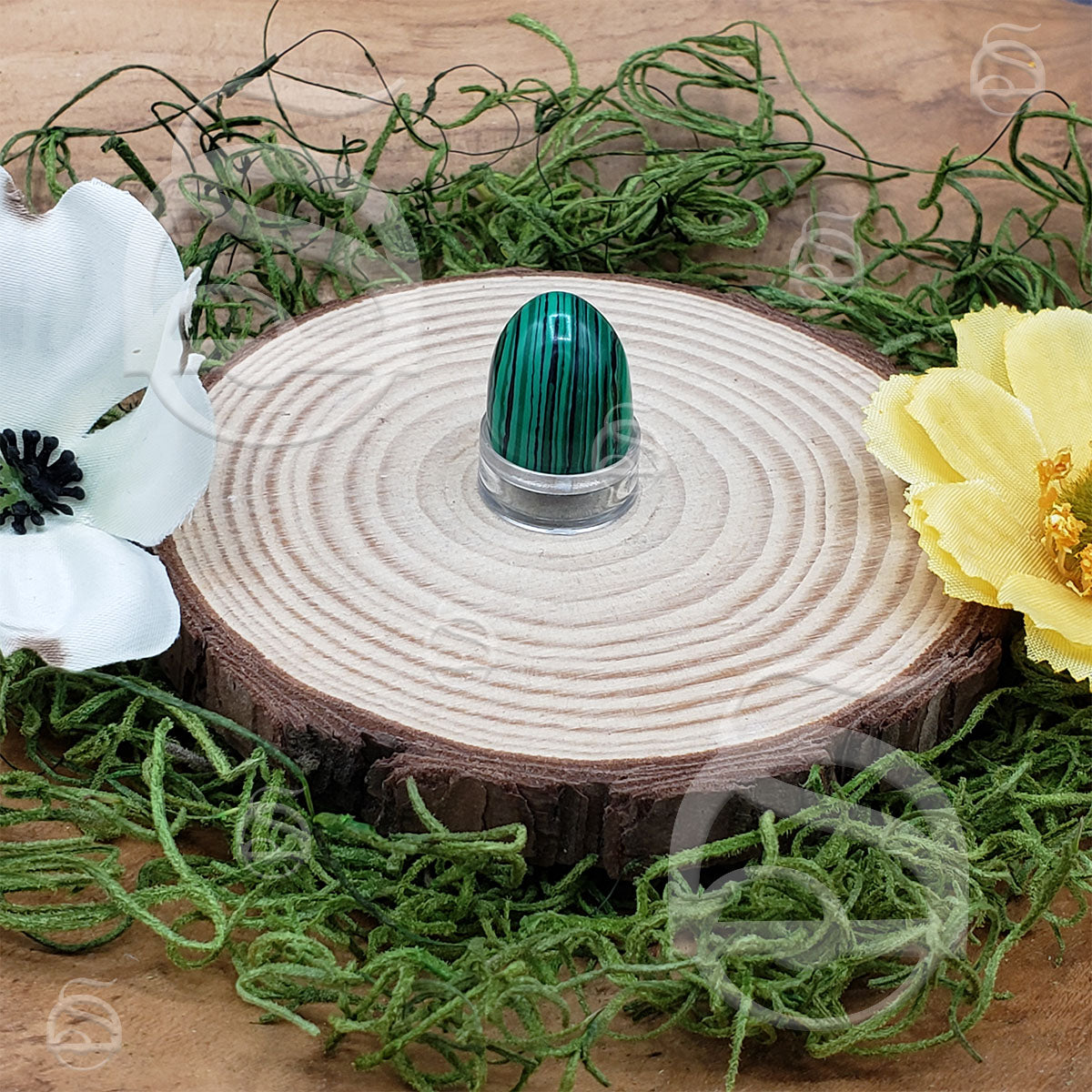 Stone Mini Egg - Malachite - Imitation (Dyed Banded Agate)