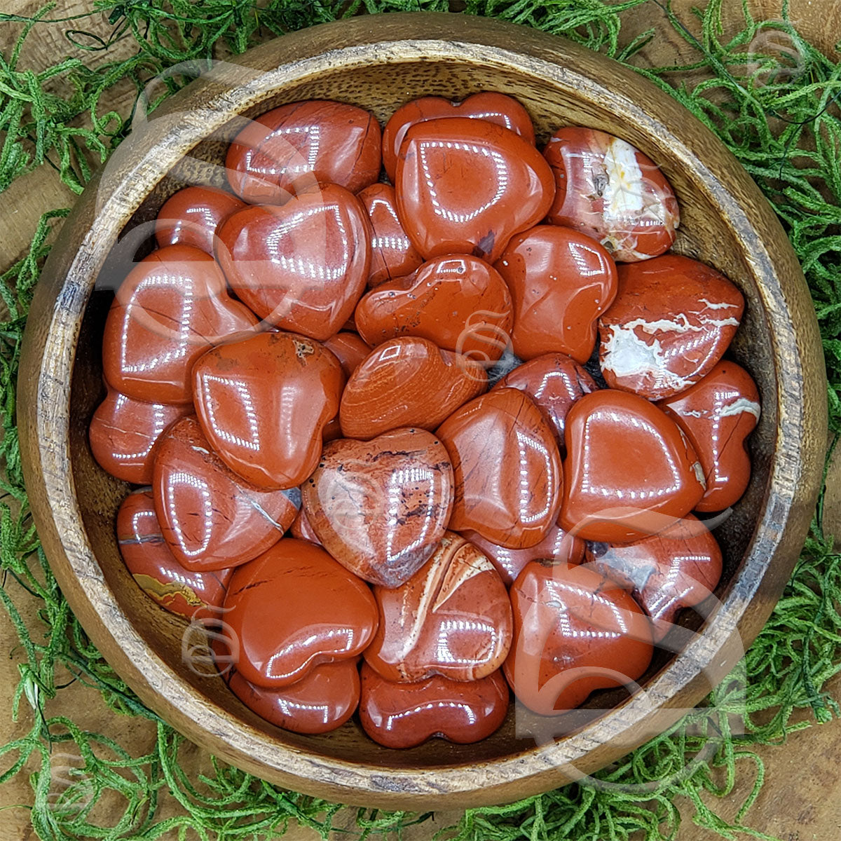 Polished Heart Small - Red Jasper