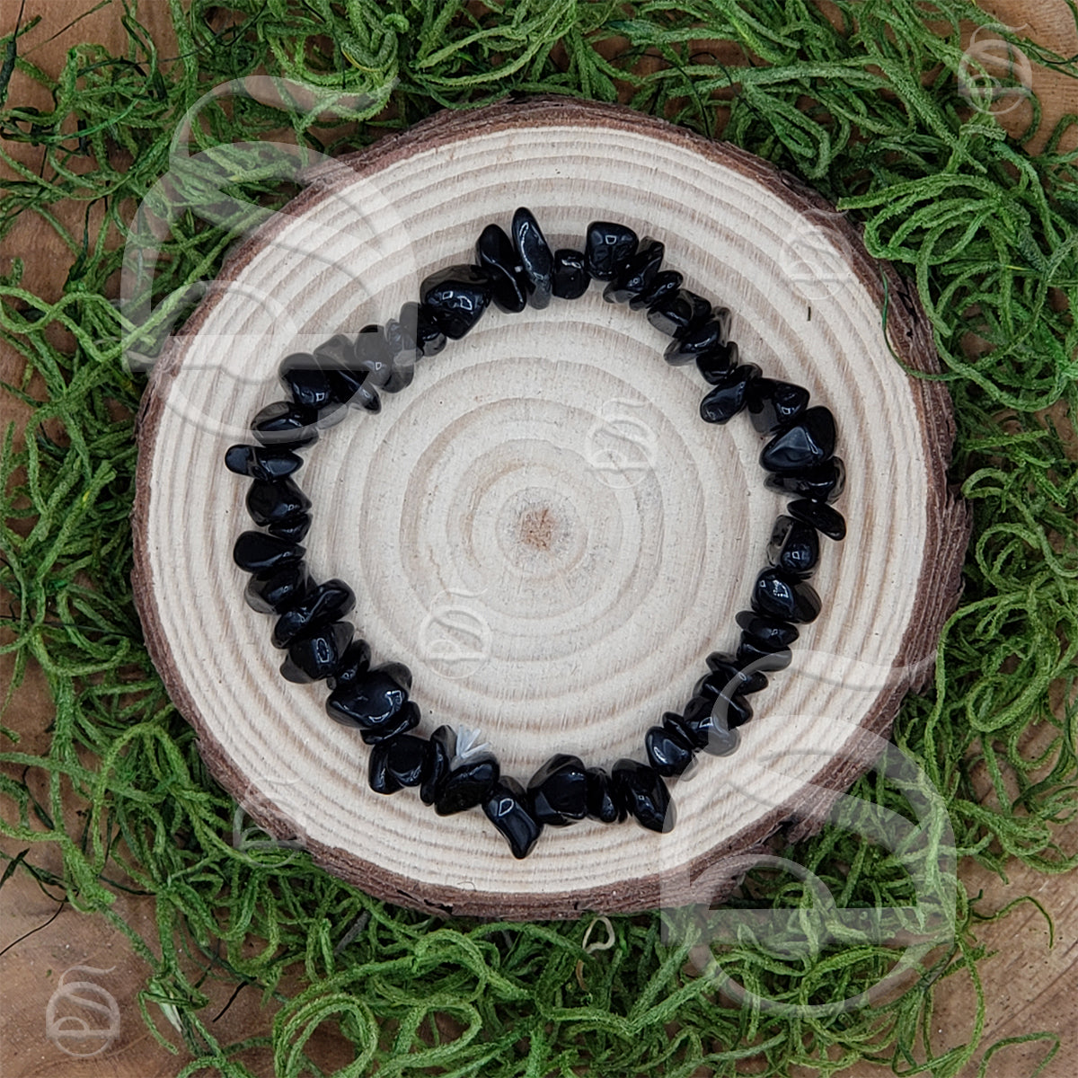 Black Agate Chip Bracelet