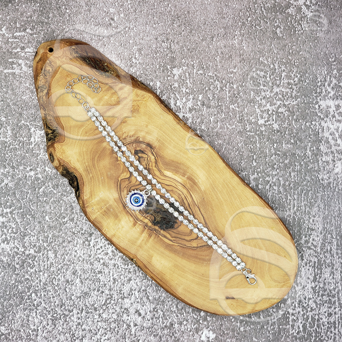 Rhinestone Evil Eye Bracelet