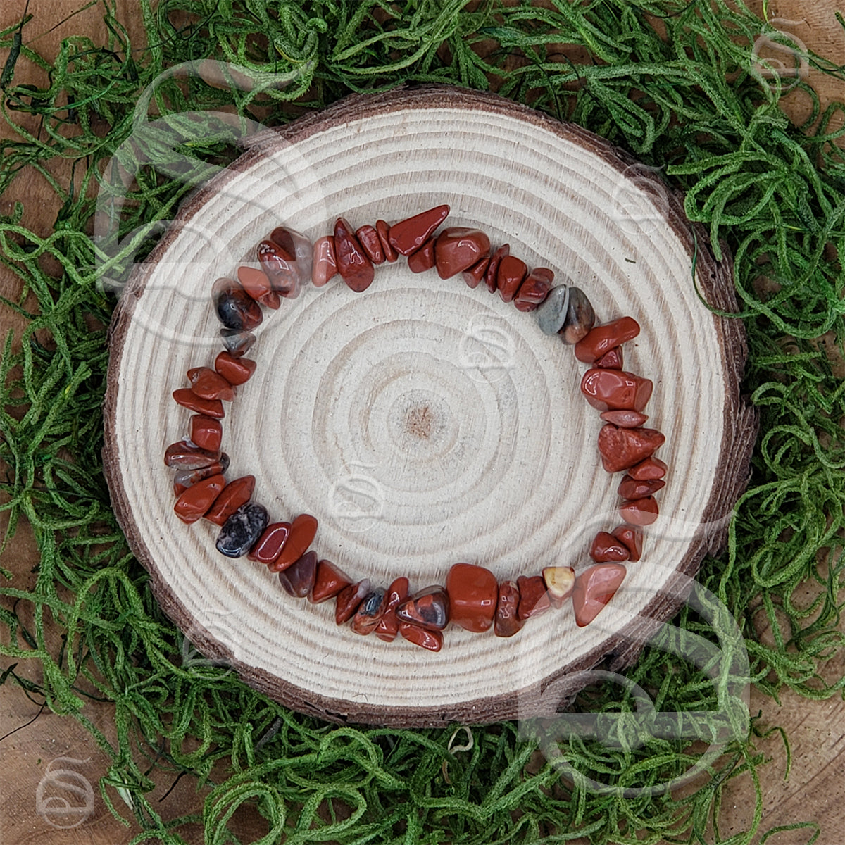 Red Jasper Chip Bracelet