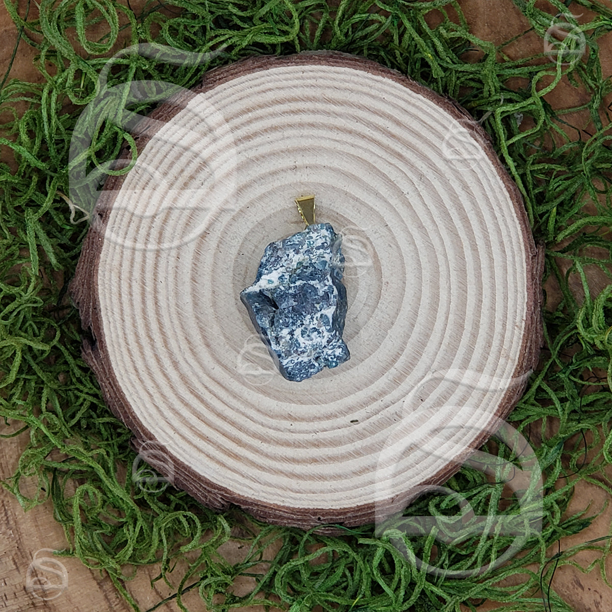 Blue Apatite Rough Pendant