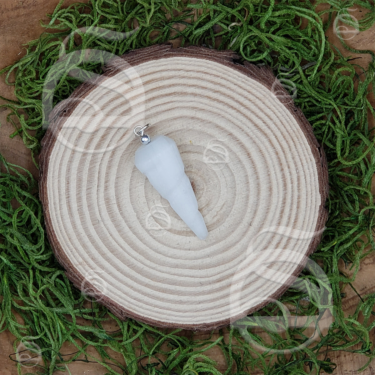 Selenite Spiral Pendant