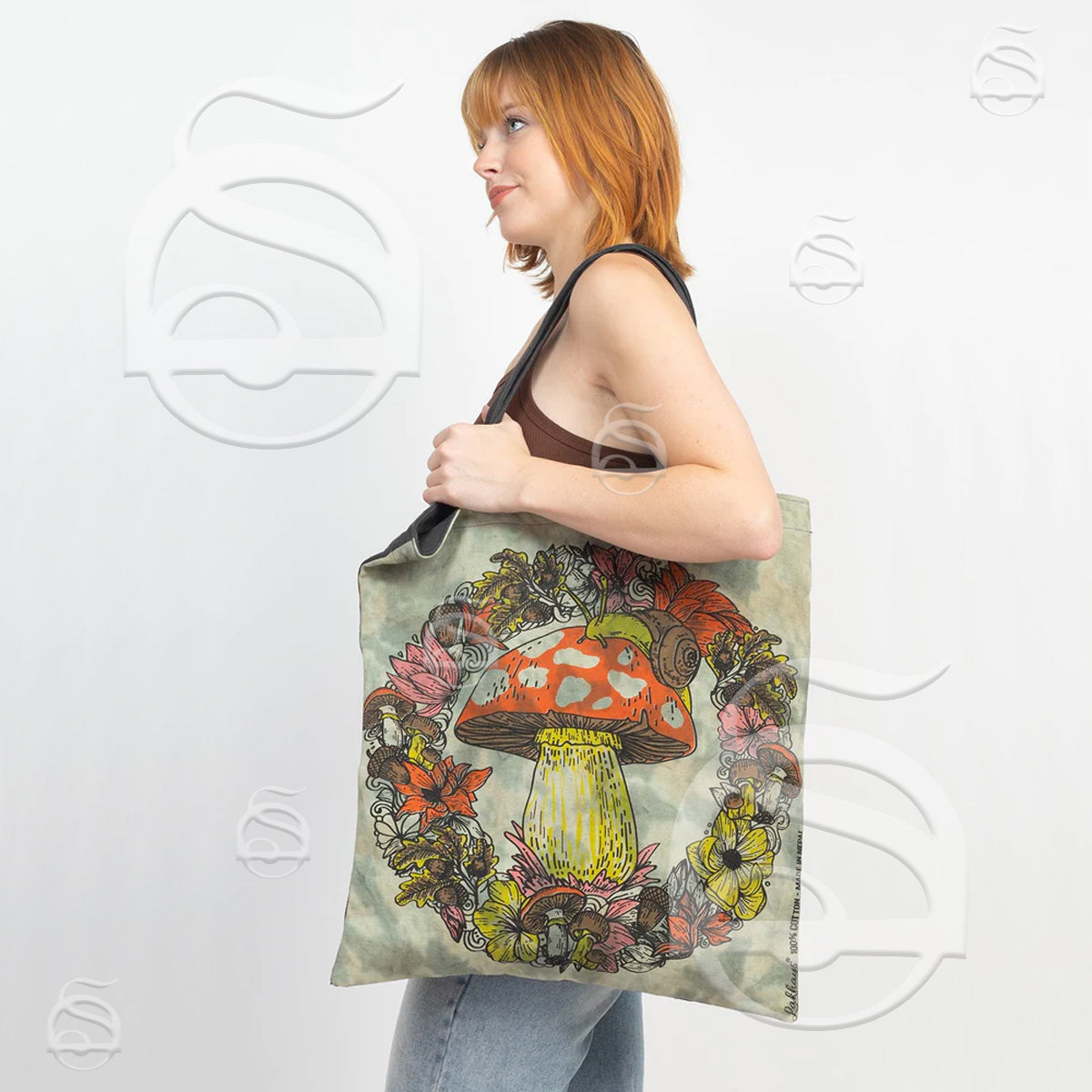 Mushroom Wreath Tote Bag