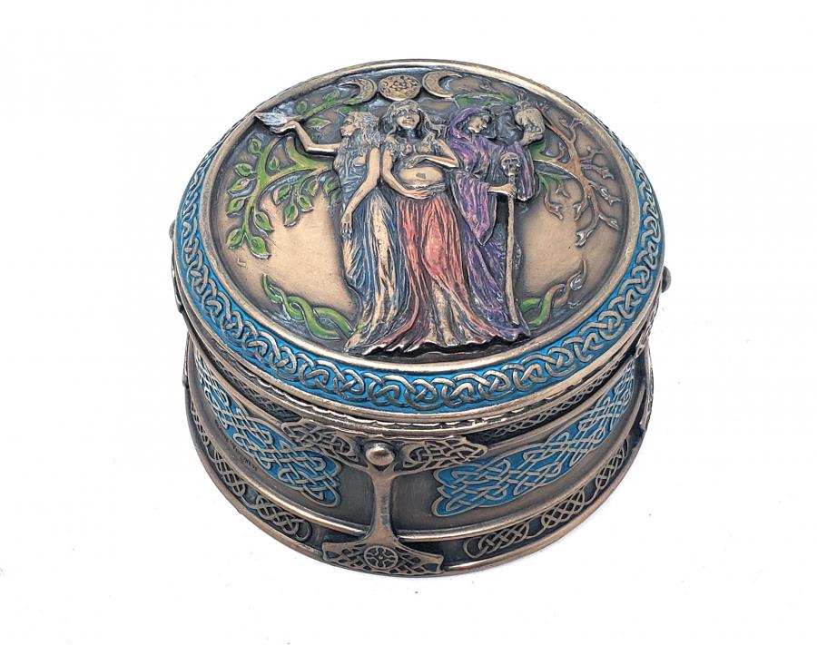 Celtic Triple Goddess Round Box