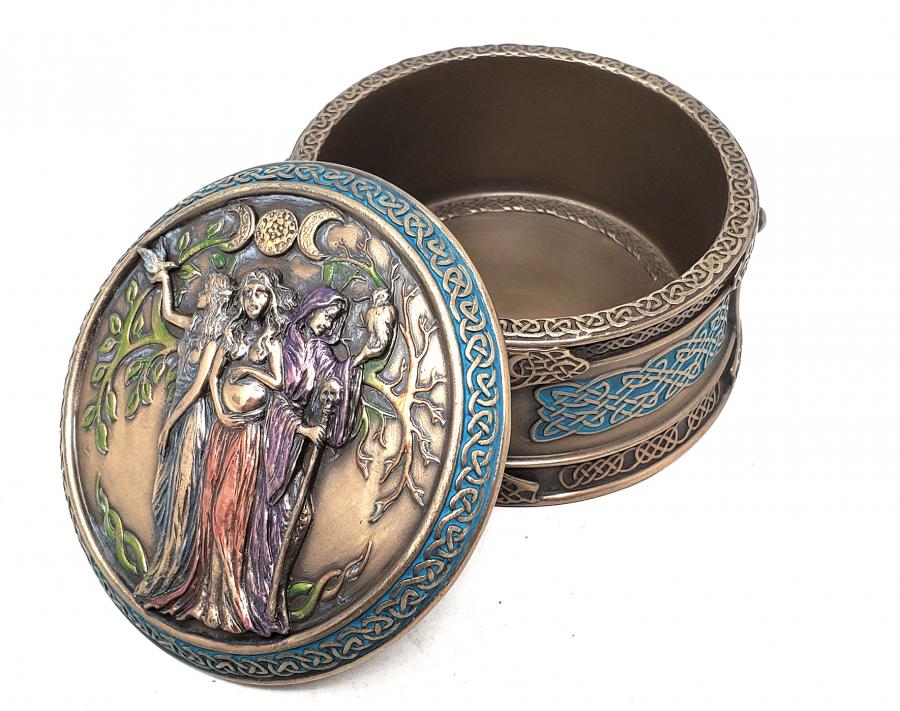 Celtic Triple Goddess Round Box