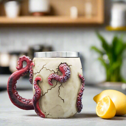 Octopus Skull Mug w/ Stainless Steel Cup