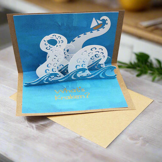 Handmade Greeting Card - Octo Pop Up