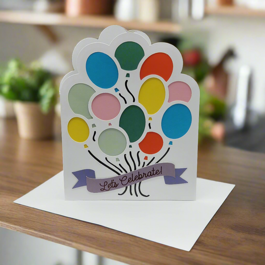 Handmade Greeting Card - Balloons