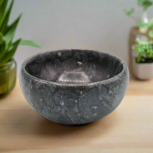 Black Marble Incense Burner Bowl