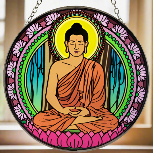 Glass Suncatcher - Buddha