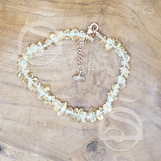 Citrine Chip Bracelet with Clasp