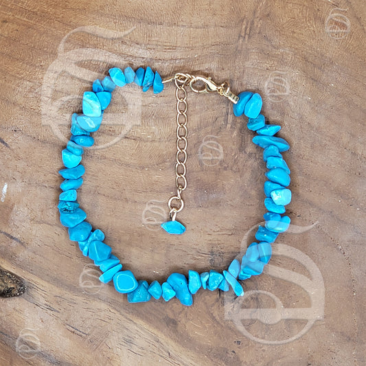 Howlite Chip Bracelet with Clasp (Dyed)