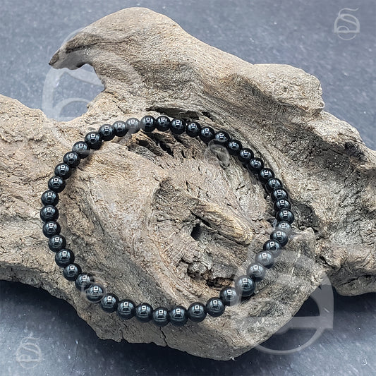 Obsidian, Black Tiny Bead Bracelet