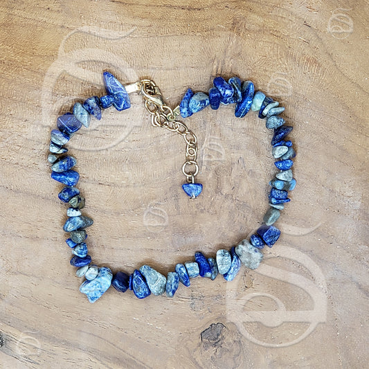 Lapis Lazuli Chip Bracelet with Clasp