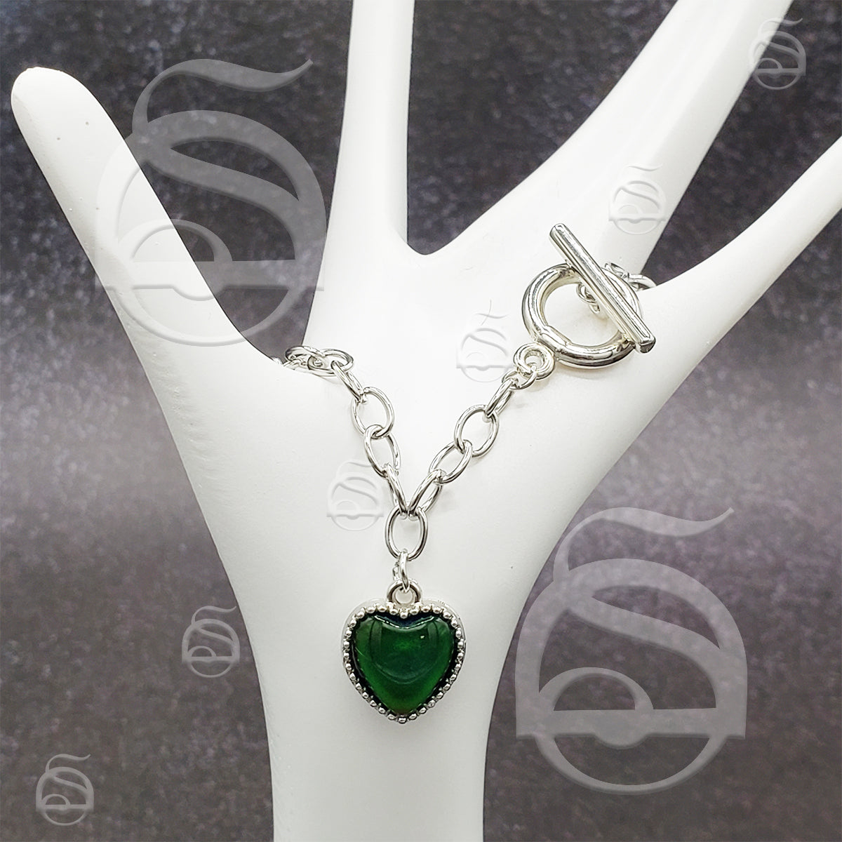 Mood Jewelry Heart Bracelet with Toggle Clasp