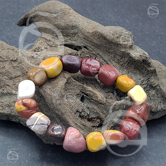 Jasper, Mookaite Free-Form Bead Bracelet