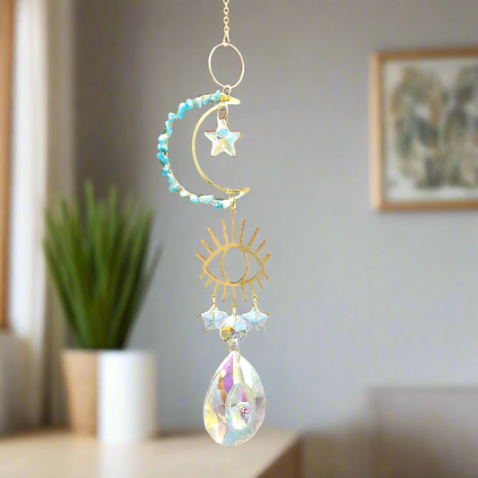 Moon & Evil Eye Suncatcher