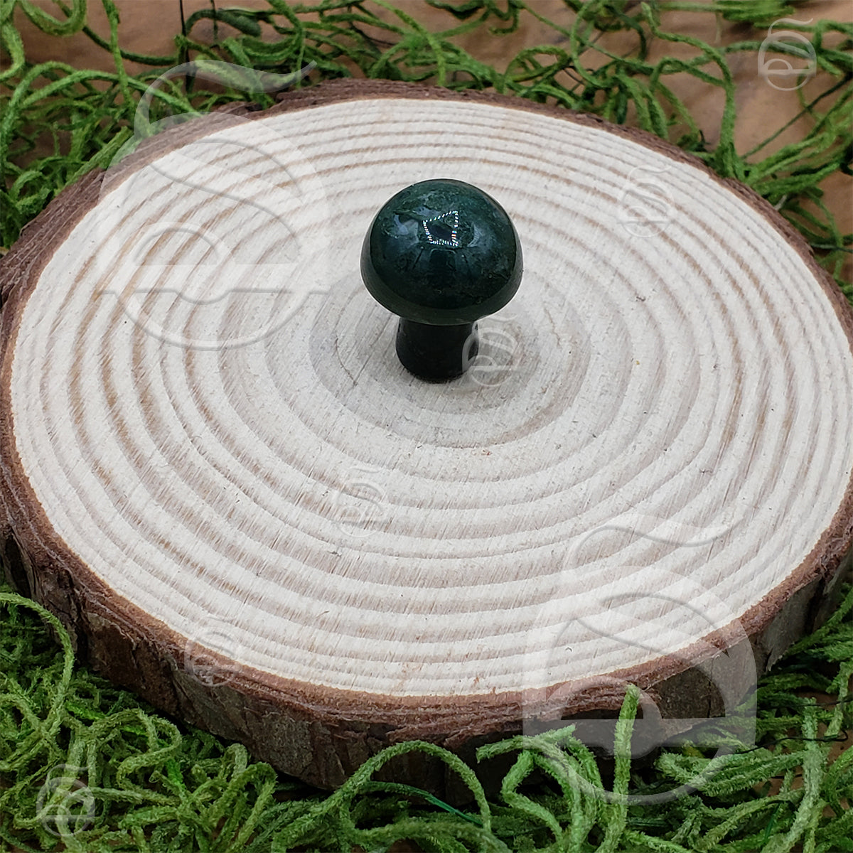 Stone Mushroom - Moss Agate