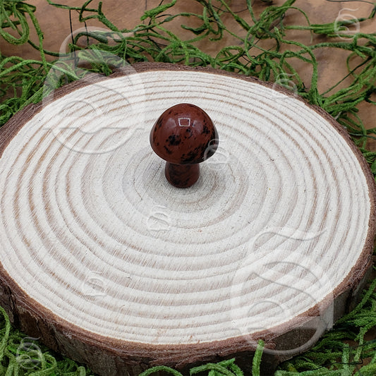 Polished Mushroom - Obsidian, Mahogany