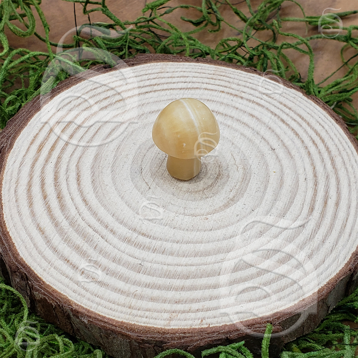 Stone Mushroom - Orange Calcite