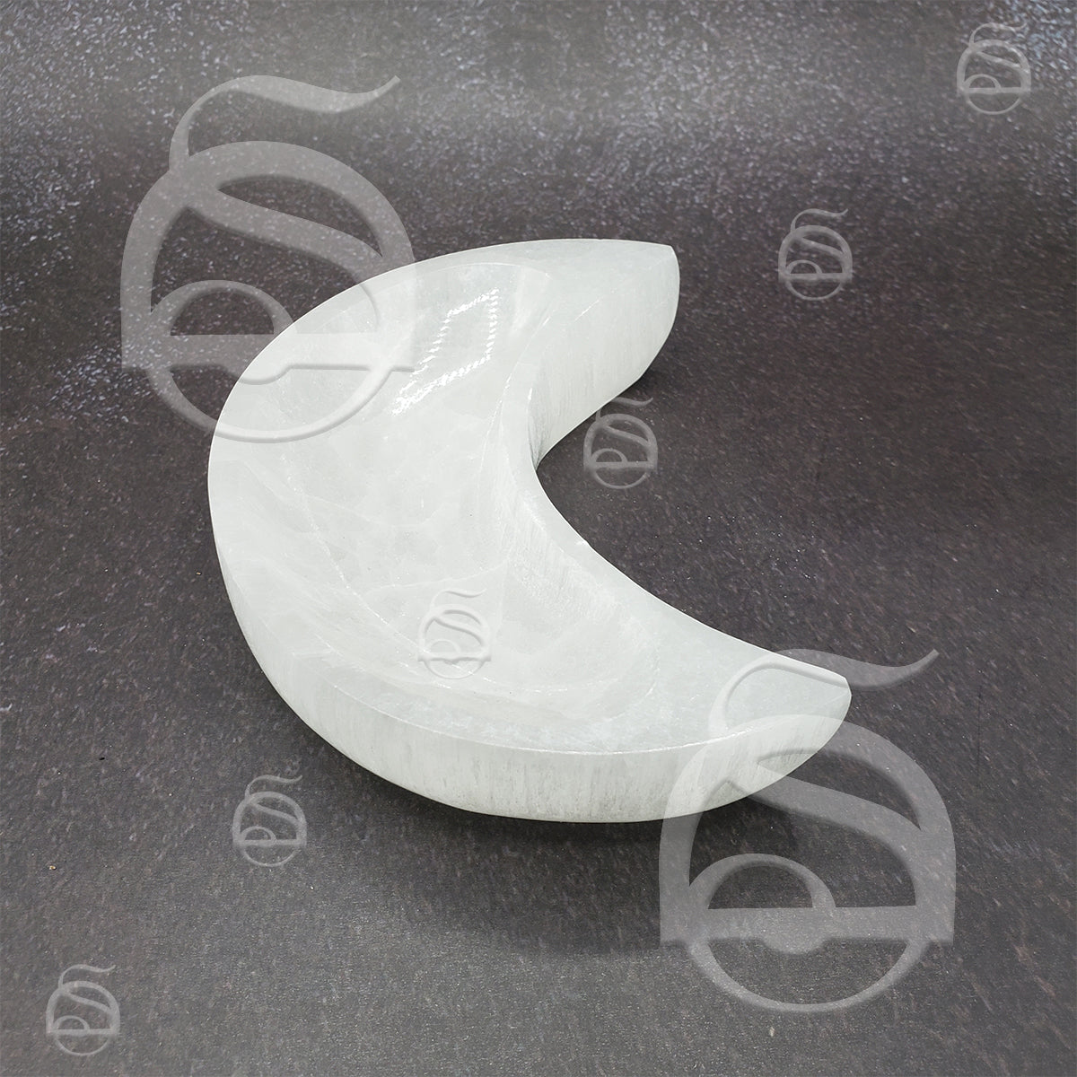 Selenite Bowl Moon - 6"