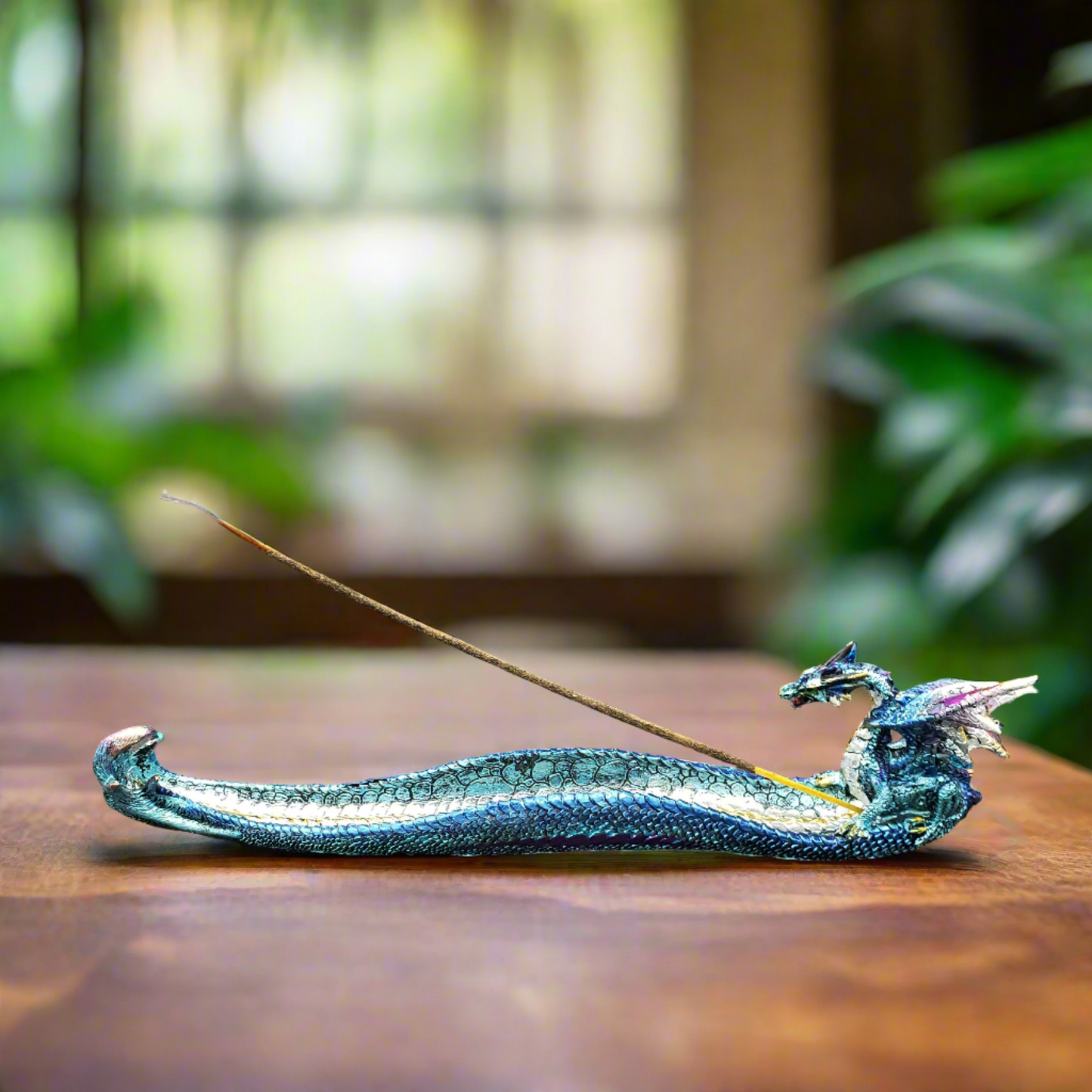 Incense Ash Catcher - Blue Dragon with Claw