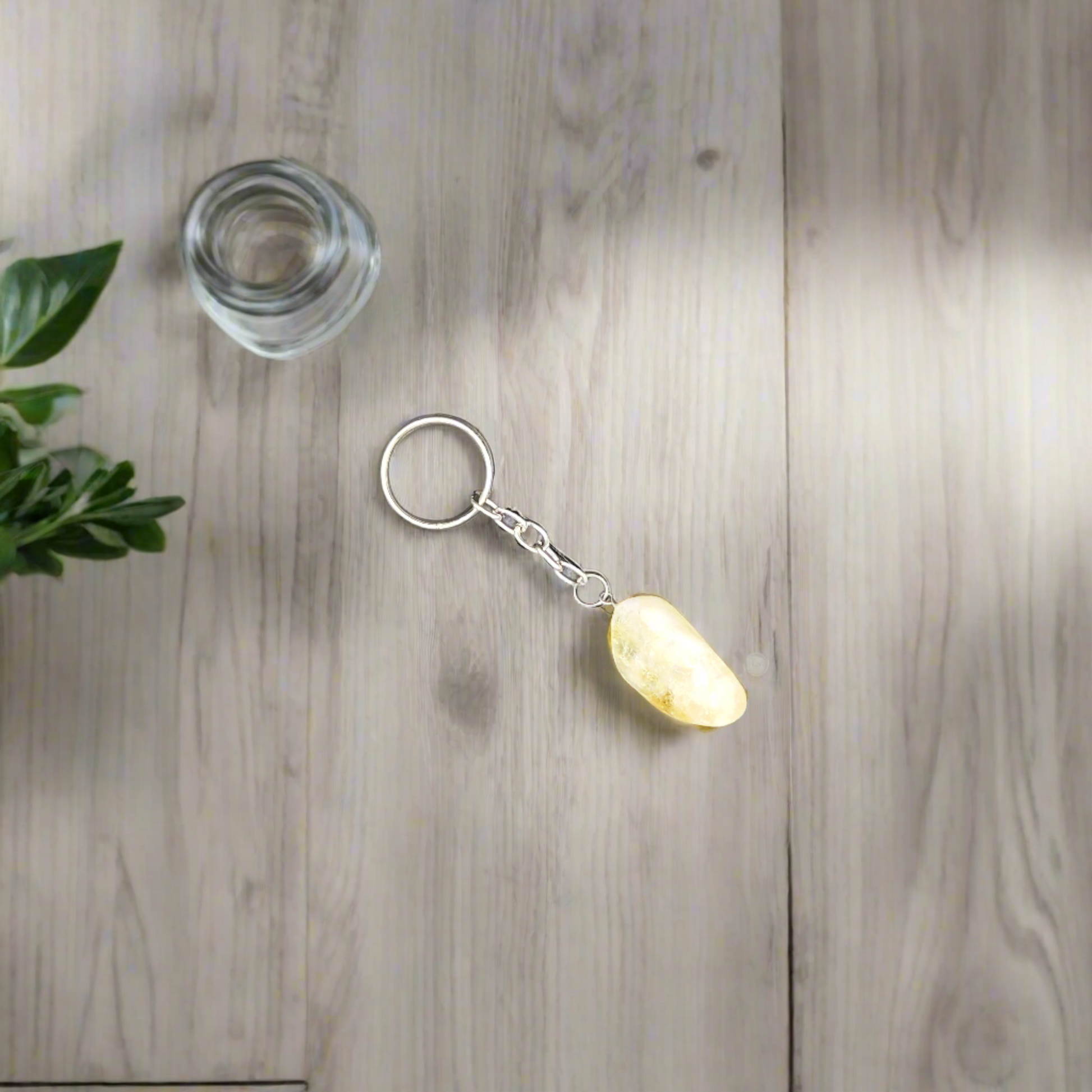 Polished Gemstone Keychain - Citrine