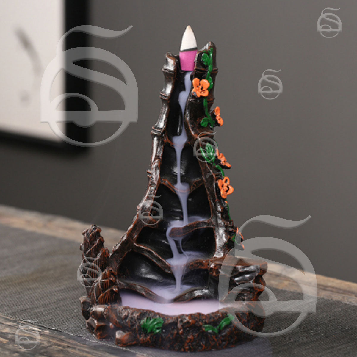 Floral Tower Ceramic Backflow Cone - Incense Burner