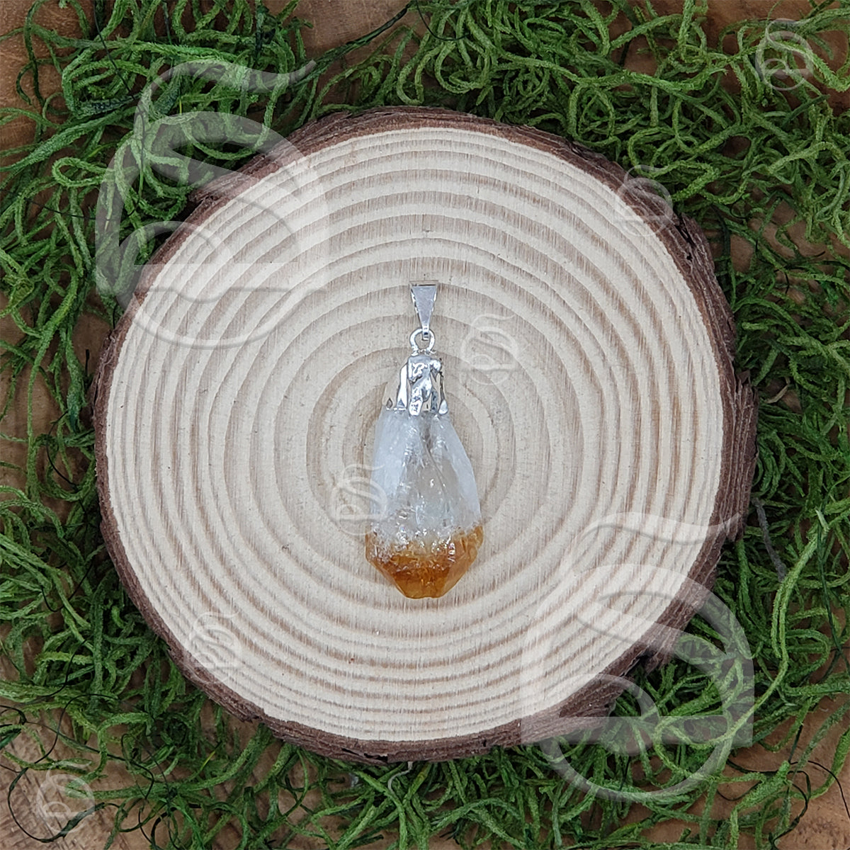 Capped Citrine Point Pendant