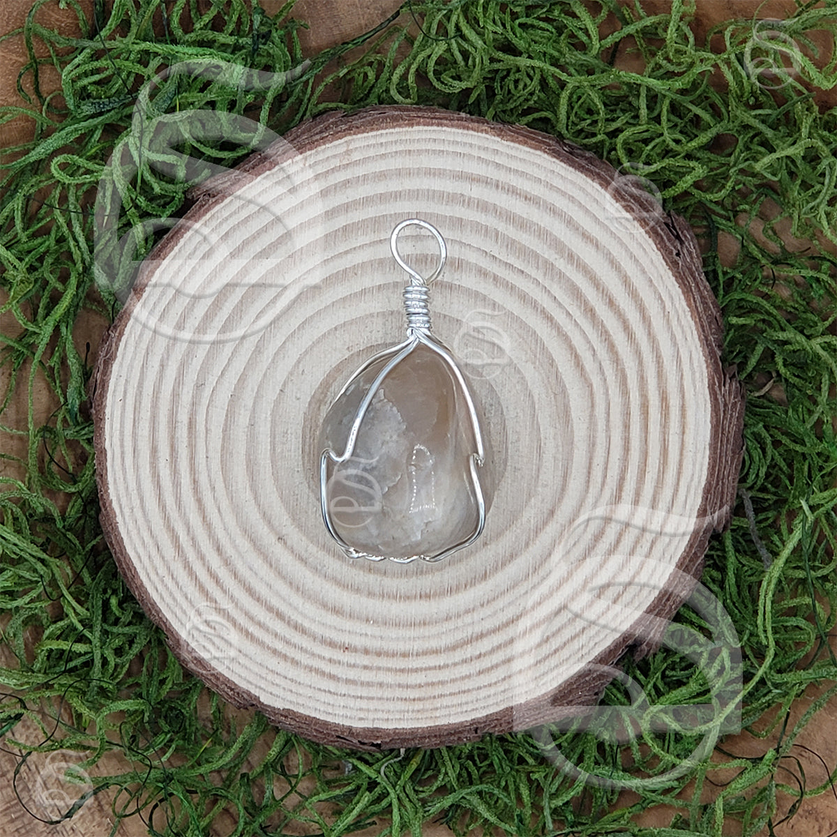 Wire Wrapped Moonstone Pendant