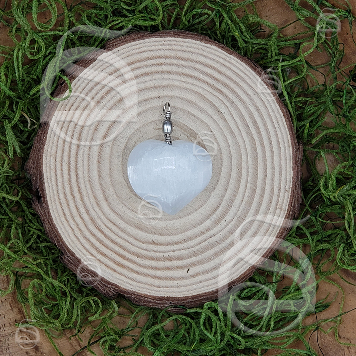 Selenite Heart Pendant