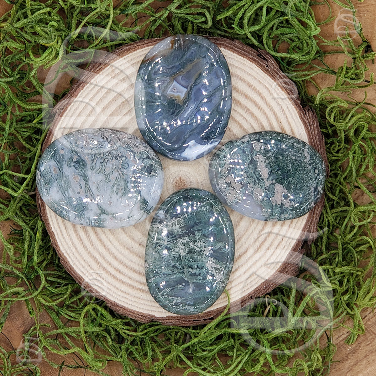 Worry Stone - Moss Agate